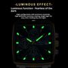 Top Brand New Square Men's Watch Multifunctional Business Quartz Waterproof Luminous Watch