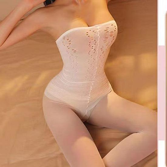 3-farbiger Patchwork-Netz-Bodystocking: Offener Schritt, Schnellverschluss, Verführerisches Schwarzes Seiden-Fischernetz für Mitternachts-Charme Flirten