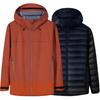 Outdoor Series Sports Casual Simple Solid Color Hooded Down Jacket Men Jackets Vibrant-Orange Basic-Black 152510623-4