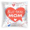 New Mother's Day Pillow Cover, Peach Skin Velvet Cushion Cover, Heart-shaped Letter Sofa Cushion Cover for Home Use