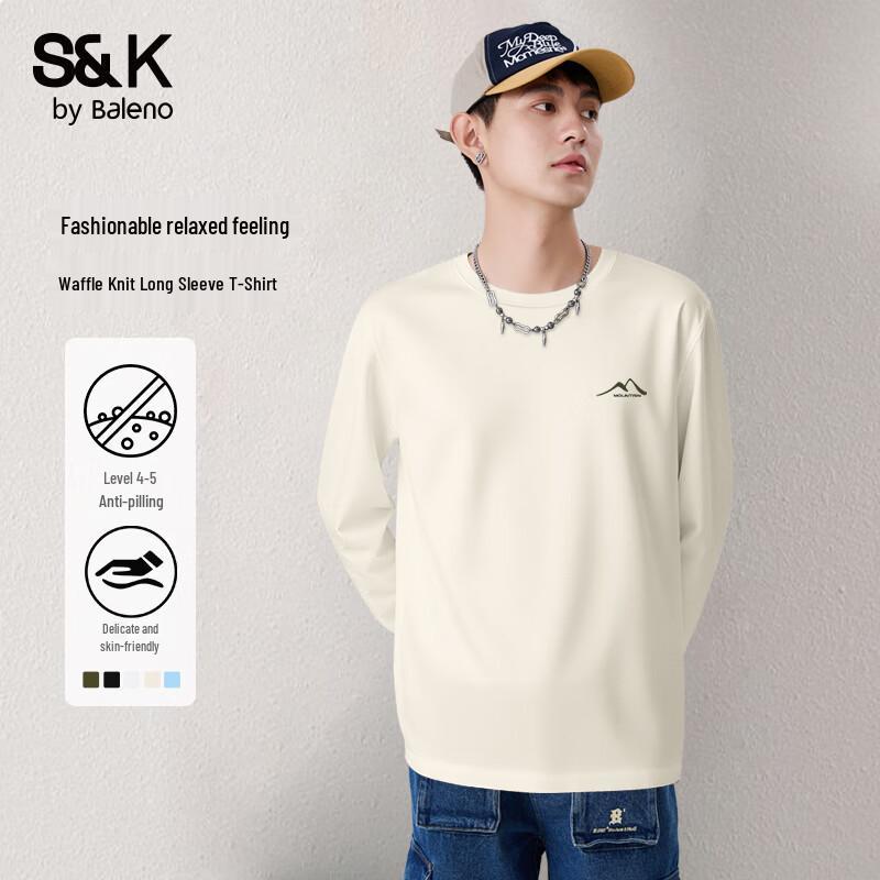 Baleno Men's Waffle Knit Long-Sleeve T-Shirt