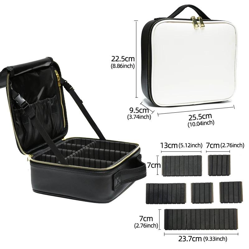 New PU Leather Cosmetic Bag Multi-Functional Portable Travel Storage Makeup Case For Women