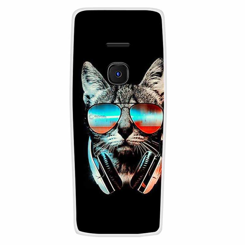 For Nokia 8210 4G Case Soft Silicone Owl Wolf Fashion Back Covers for Nokia 6300 4G Cases Lovely Painted Marble Protection Bags