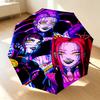 Vivid Characters 8 Ribs 3Fold Black Glue Uv Protection Umbrella Sun Protection Rainproof Compact Folding Umbrella For Travel Daily Use C9241398