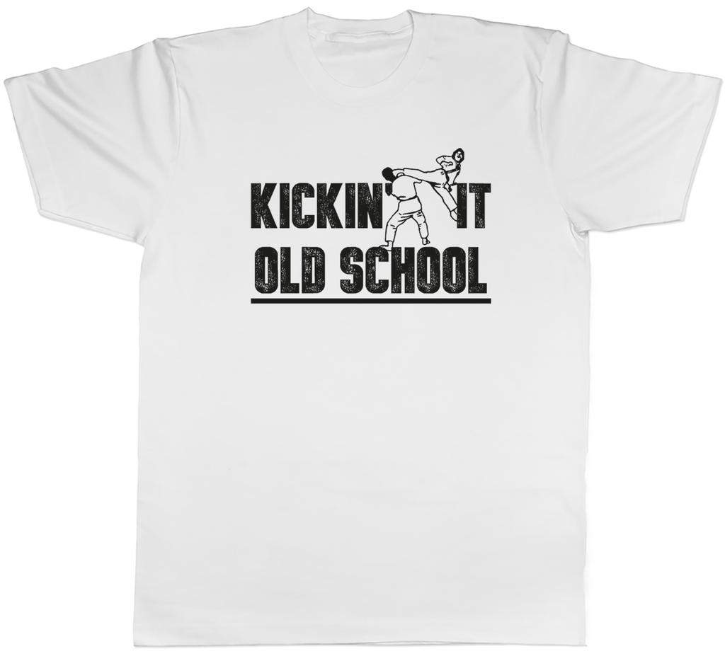 Kickin It Old School Mens TShirt Taekwondo Martial Arts Tee Gift