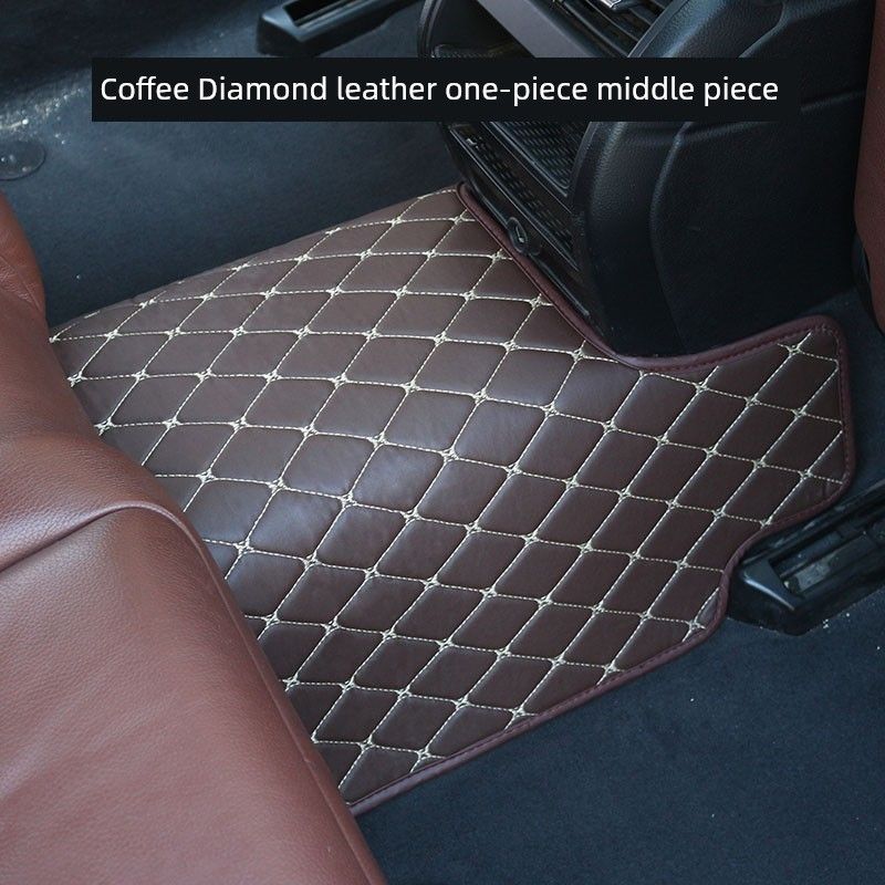 

Haili Car Foot Mat Bridge Single Piece Mat BMW New 5 Series 3 Series 7 Series Ix3x5x7 Special Car Special Middle Piece One-Piece [Brown Leather]