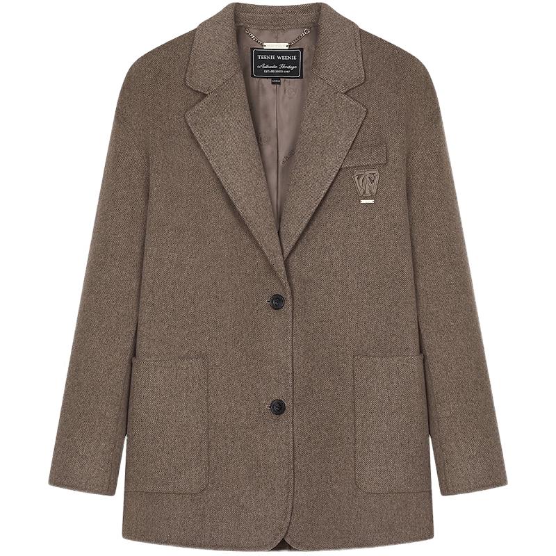 

Teenie Weenie Women s Wool Blend Blazer Collar Coat M