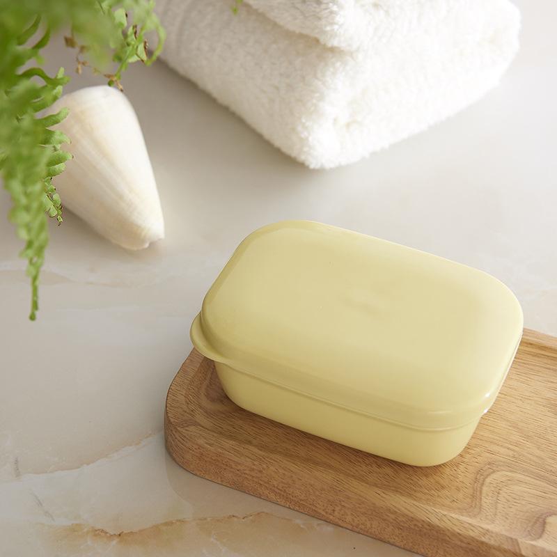 Double-Layer Leak-Proof Soap Dish with Lid - Portable Travel Soap Box for Bathroom
