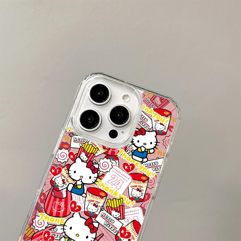 Lively Cheerful Hello Kitty Pompompurin Wireless Charging Case for iPhone 17 Air 16 E 15 14 Plus 13 12 Mini 11 Pro Max Cover