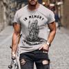 T-shirt Unisex da Uomo Maglietta Grafica Lettere Croce Templare Girocollo Nero Verde Militare Blu Navy Stampa 3D Outdoor Street Manica Corta