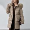 Sleeves Detachable Fashion Woman Long Parkas Winter Coats Hooded Faux Fur Collar Thick Warm Outerwears Women's Jackets