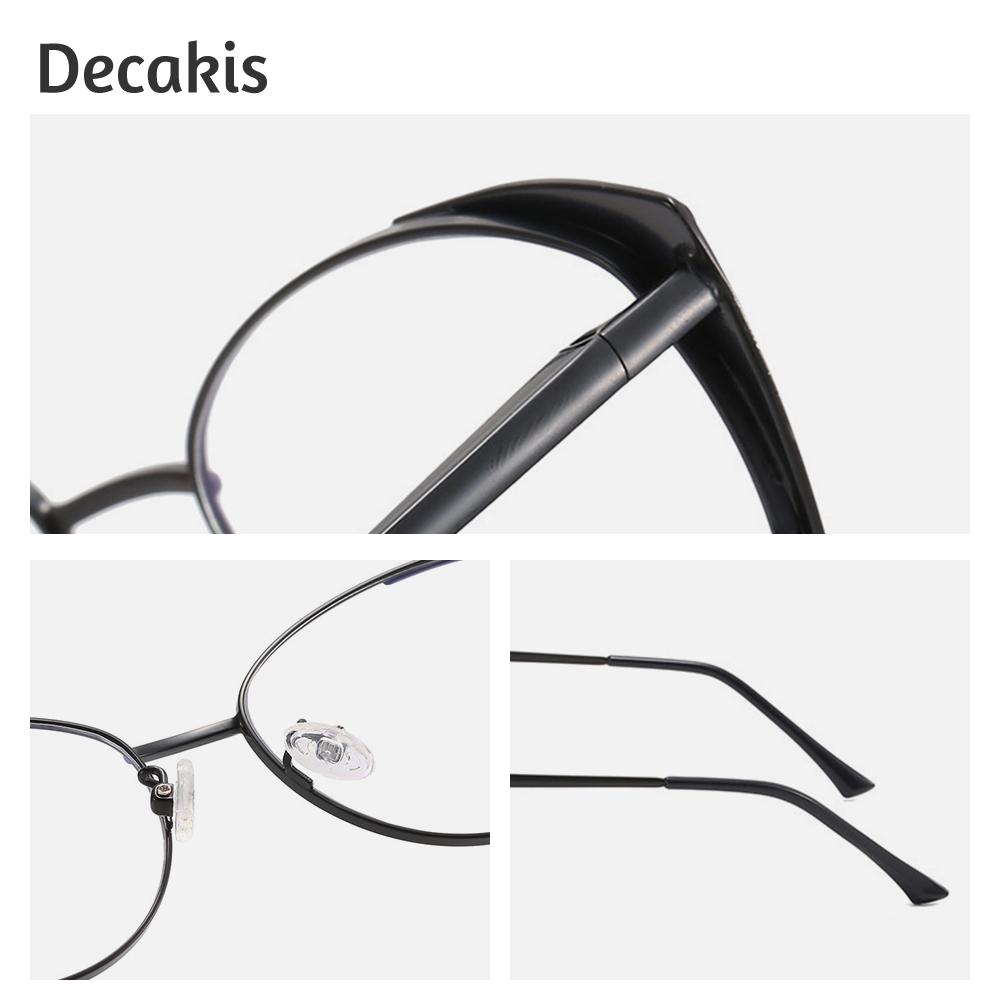 Fashion Metal Cat Eye Anti Blue Light Glasses Frame Stylish Photochromic Presbyopia Eyeglasses Customizable Prescription Lens -2