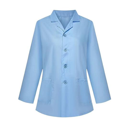 Uniformă de Bucătar Rever Mânecă Scurtă Închidere cu Nasturi Frontali Unisex Îmbrăcăminte de Bucătar Material Moale Buzunare Duble cu Petec Cămașă Profesională Îmbrăcăminte de Lucru pentru Asistenți Medicali