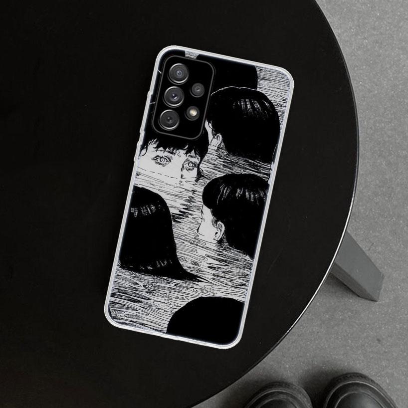 Japanese Horror Manga Style Phone Case Cover For Samsung Galaxy A12 A22 A32 A52 A72 A02S A51 A50S A31 A20S A10S Note 20 Ultra 10