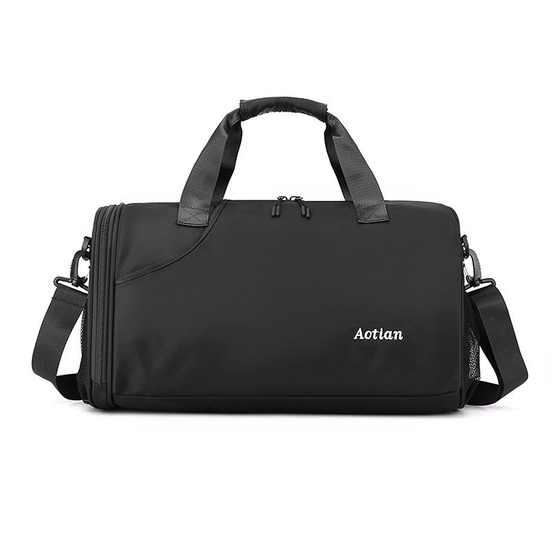 Simple and large-capacity decompression portable travel bag, luggage , dry and wet separation, fitness bag can be set, tie rod belt shoe compartment.