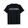 T-shirt meme amusant J'ai un mandat d'arrêt Texte blanc frappant sur fond noir Stretch doux