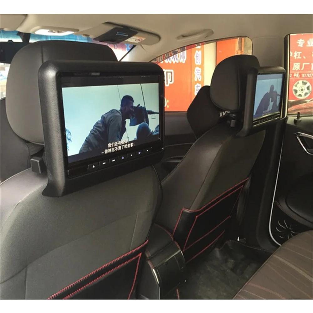 9 tommers bilsete rygg Nakkestøtte LCD-skjerm mp3/mp4 Multimediaspiller Gaming FM-sender Fjernkontroll DVD-spiller Monitor