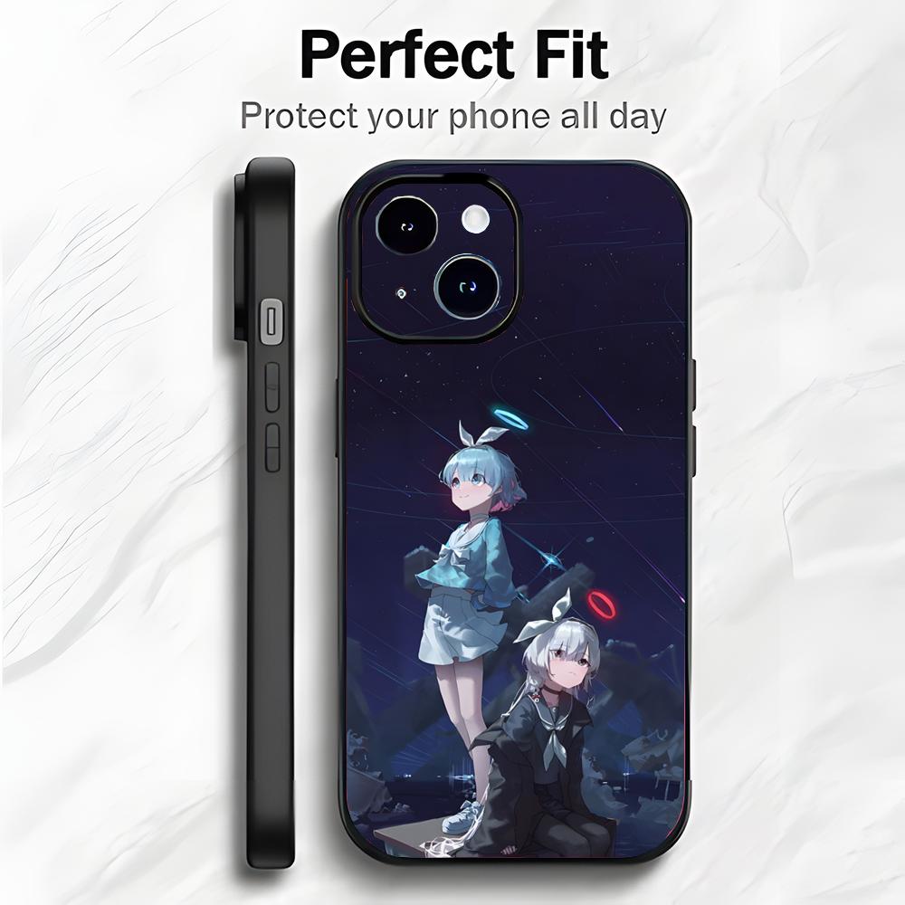 Cute Japanese Game B-Blue Archive Phone Case Phone Case Soft Packaging Lightweight For iPhone17 16 15 14 13ProMax