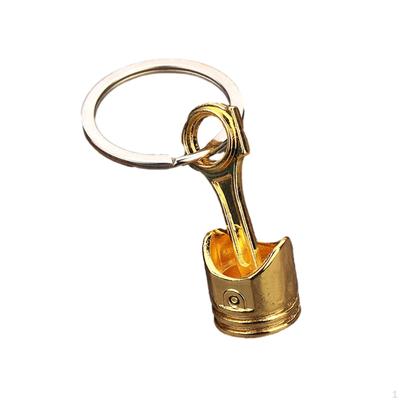Car Engine Piston Style Keychain Keyring Zinc Alloy Auto Parts for Handbag Wallet