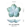 Storage Tray, Snack Dish, Dish, Green Jade, 7 Inch Five-Petal Flower Shaped Plate for Home Use