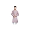 Divisive Men' Mirror Embroidered Silk Blend Only Slim Fit Kurta (Dkrt819_Xl_Lavender)