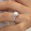 Square Bag Chain Twist Arm Fashion Zircon Women'S Ring, Design Style Fashion Wedding Ring, Girlfriend Engagement Ring
