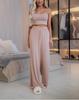 Women's Knit Sleeveless Camisole & Wide-Leg Pants Set - Casual Two-Piece Homewear