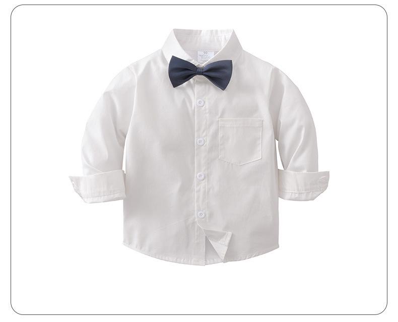Chlapecký jarní a podzimní formální vestový oblek – Třídílný outfit pro malého gentlemana