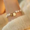 [Baroque Heart Bracelet] 1pc Sweet and Cool Baroque Heart Bracelet - Unique Hand Jewelry with Fashionable Temperament Lucky Charm Tag