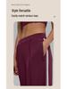 Women's Loose Wide-Leg White Striped Casual Pants - Anti-Pilling Modal, Autumn/Winter Collection