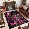 Bird Theme Crystal Velvet Rug Personalized Custom Name Text Soft Floor Mat Home Decor
