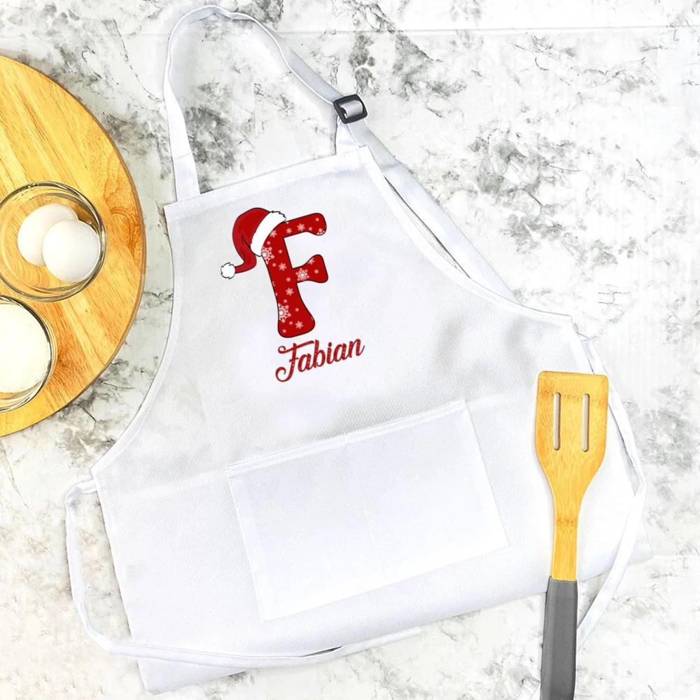 Personalized Apron for Kids Initial and Name Custom Toddler Apron for Girls and Boy Cooking Baking Kitchen Apron