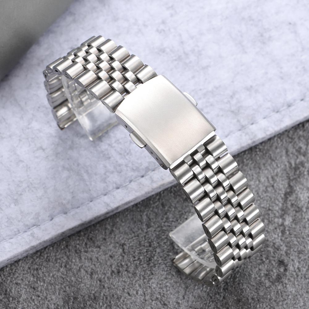 

Ремешок из нержавеющей стали 18 мм 20 мм 22 мм Металлический ремешок для часов Универсальный браслет для мужчин Женщин Аксессуары Браслет для Seiko для Omega 18mm