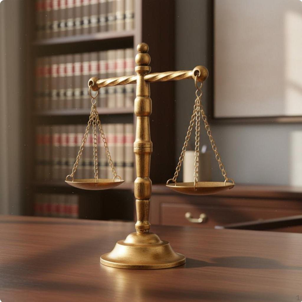 Decorative Balance of Justice Rustic Look Sculpture Sturdy Scale for