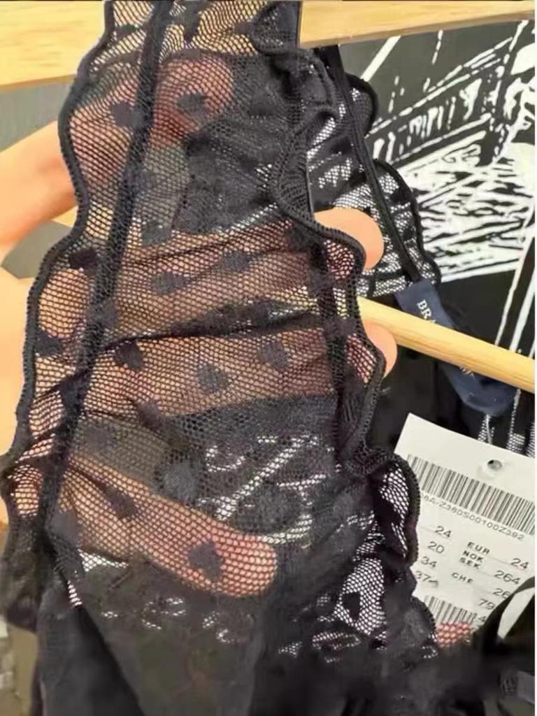 BM Style Ruffle V-Neck Bow Mesh See-Through Slimming Vest Top for Women