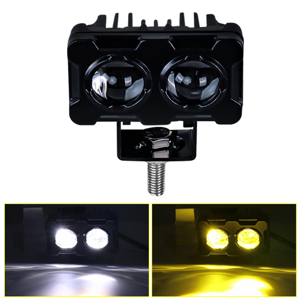 

Фара для мотоцикла Светодиодная рабочая фара дальнего/ближнего света Мигающий противотуманный фонарь Белый/желтый светодиодный фара для мотоцикла Дальний свет