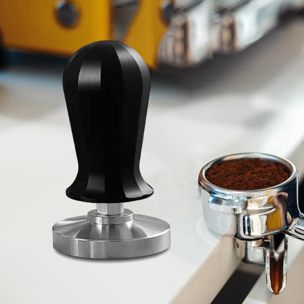Stainless Steel Coffee Tamper, Flat Base Bean Press Hammer Leveler Tamper Barista Tool