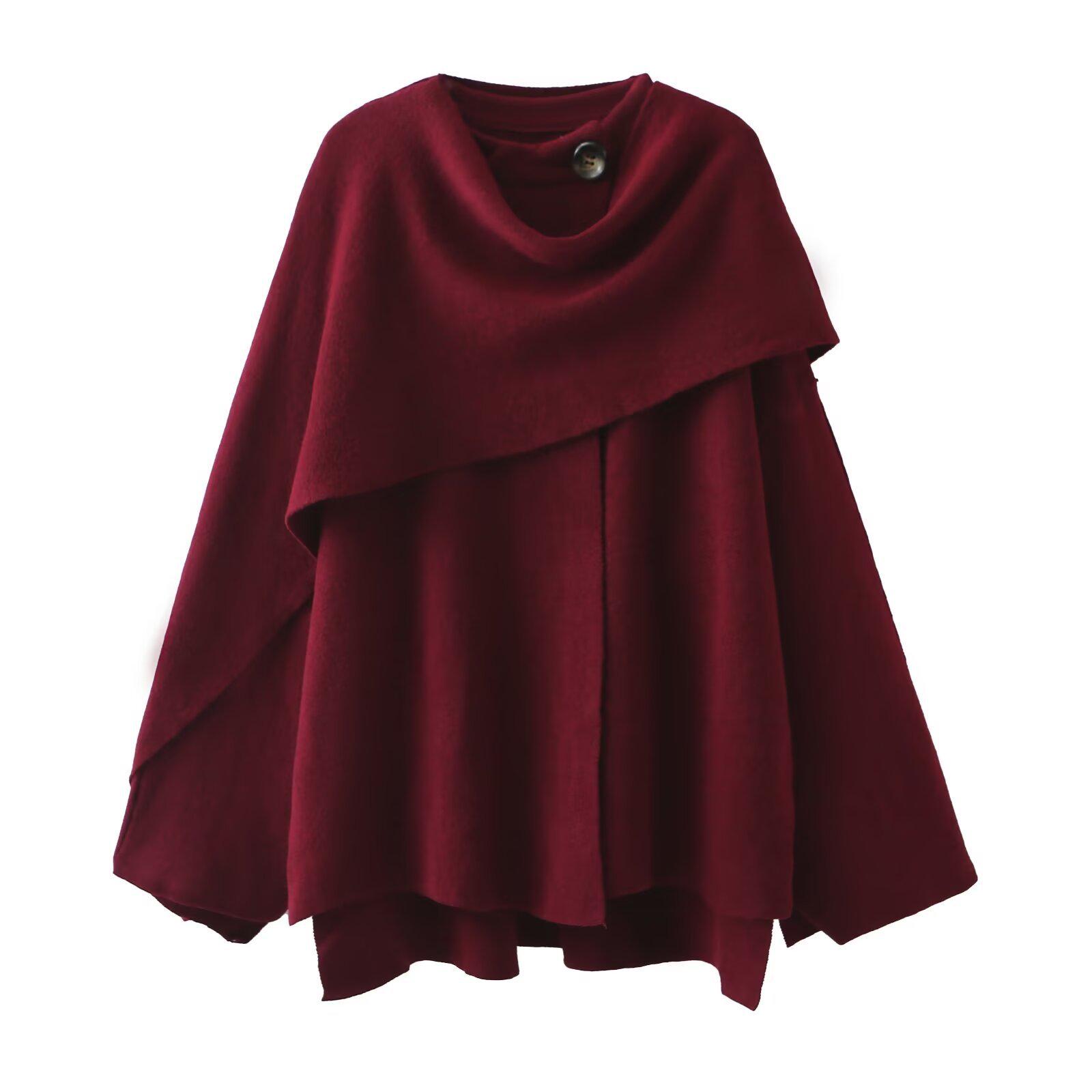 

Женский вязаный кардиган-шарф в европейском и американском стиле, осень 2024: Модный, Простой, Универсальный, Свободный крой Small