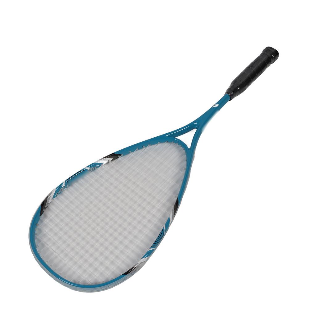 Squash Racket Carbon Aluminium Alloy Integrated Lightweight Sports Beginner Squash Racket Set for Gym School Playgrounds Blue