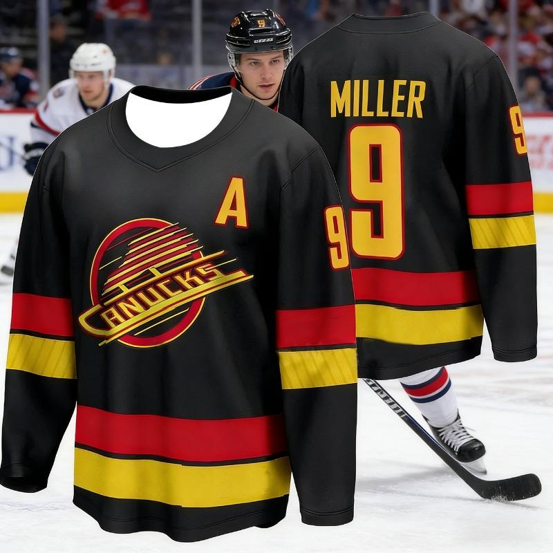 2026 Men's New Vancouver Canucks Hockey Game Training Suit - Breathable Long-sleeved Shirt Kids