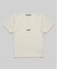 CHICKS Two-Way Angora Round Slim T-Shirt White
