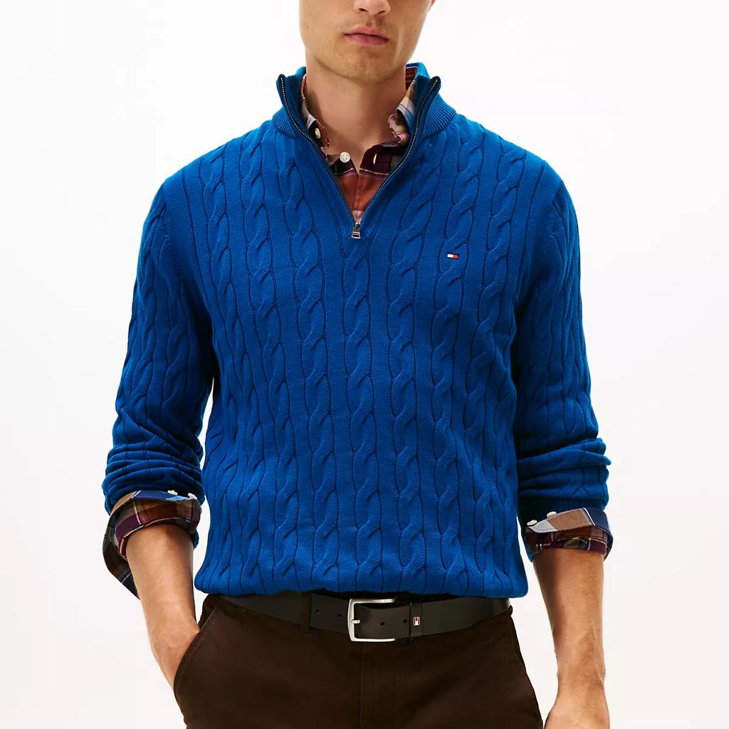 Tommy Hilfiger Soft Breathable Comfortable Cable Knit Turtleneck Sweater Men Sweater XM05669-C3J