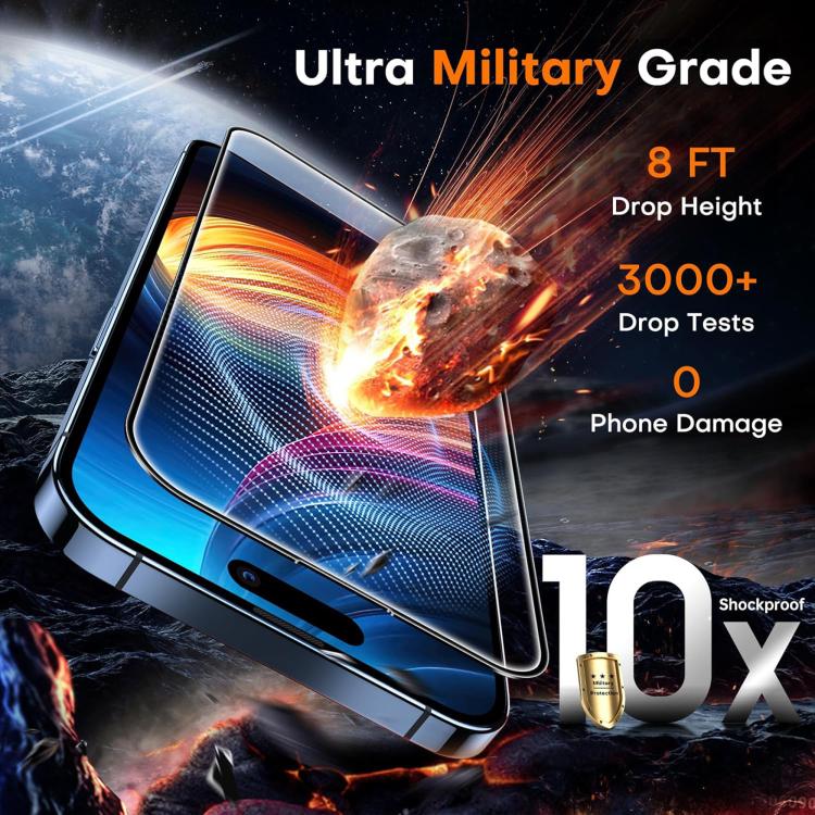 Kalebol High-Aluminum Screen-Printed Full-Coverage Anti-Fingerprint Black-Bordered HD Tempered Glass Film