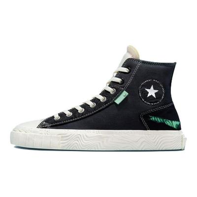 Chuck Taylor Alt Star Tear Away Trend Lightweight Abrasion Resistant High Top Espadrilles Unisex Black & Green