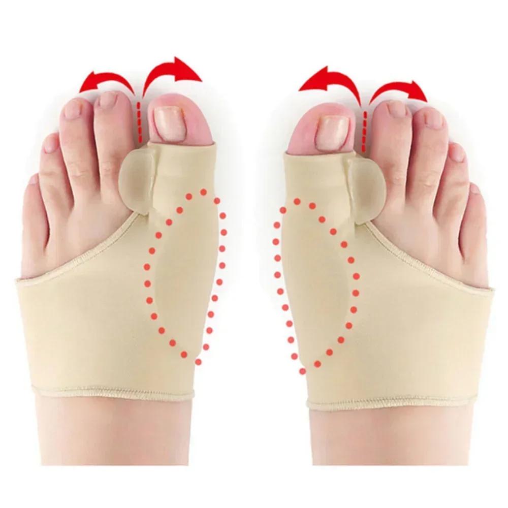 Foot Care Toe Separator Hallux Valgus Bunion Corrector Orthotics Feet Bone Thumb Adjuster Correction Pedicure Sock Straightener