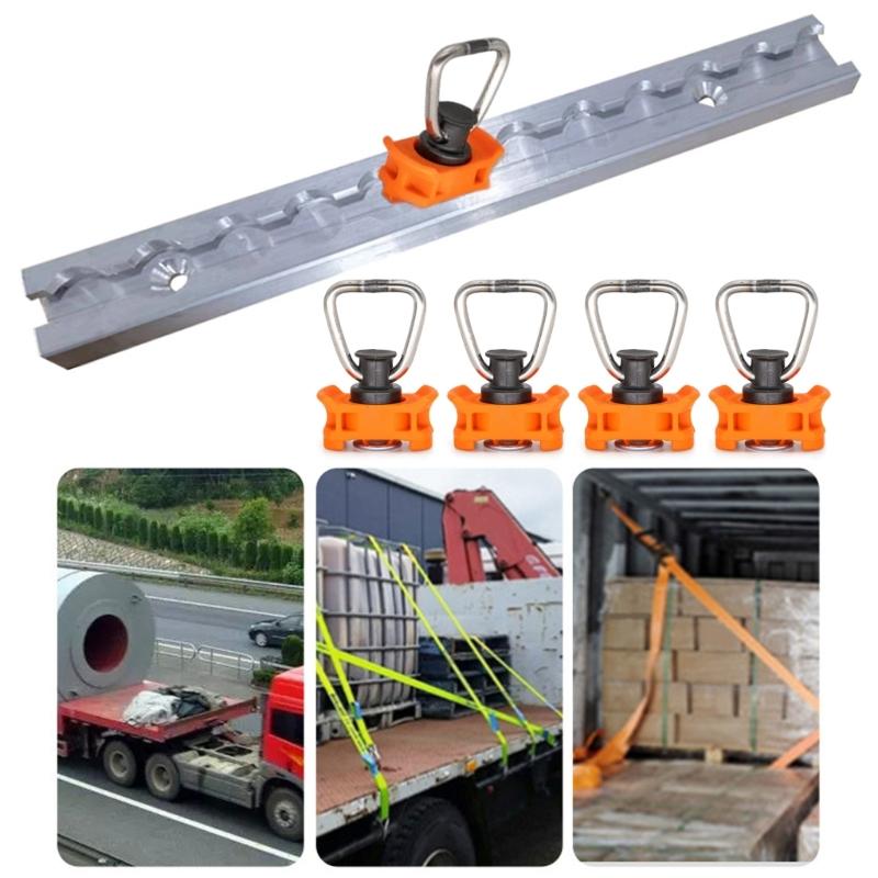 Versatile Lashing Rail End Fittings, For Easy Motorhomes Installation Easy Cargo Securing in Vehicles Trailer Transport