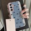 INS Bow Phone Case For Samsung A57 A37 A56 A16 A17 A55 A36 A53 A35 A34 A06 A07 A26 A05S S25 S26 Ultra S24 FE S23 Leather Cover