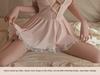 Manyan Sexy Lace Deep V Sweet Nurse Uniform Skirt Suit 9812