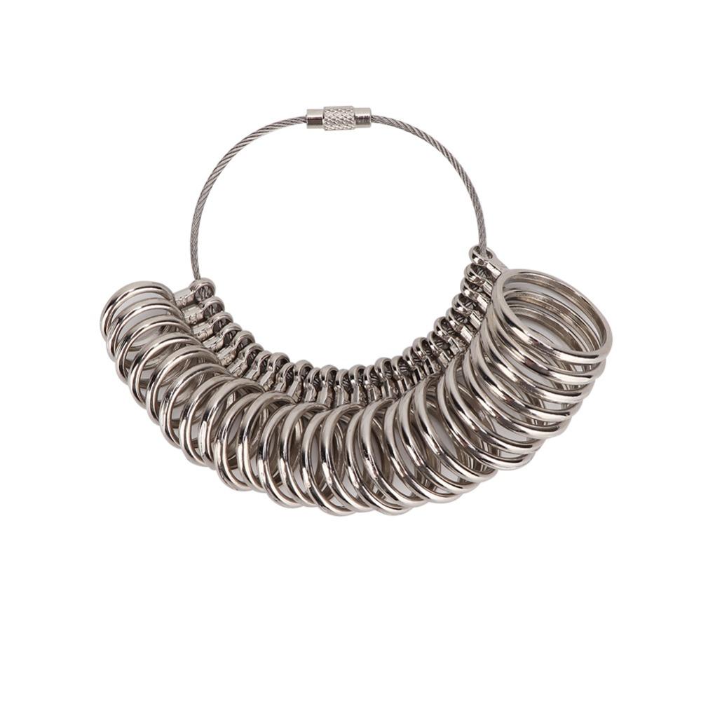 Clear Reading Ring Sizer Silver Measuring Tool Precision Ring Mandrel Ring Measurement