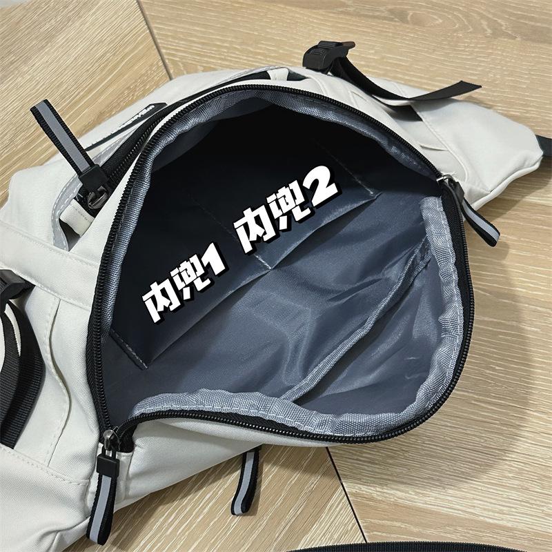 Bolsa Transversal Masculina Estilo Harajuku - Bolsa de Cintura Versátil para Ciclismo e Esportiva